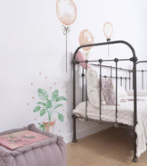FLAMINGO - Stickers muraux - Plantes verts et pois